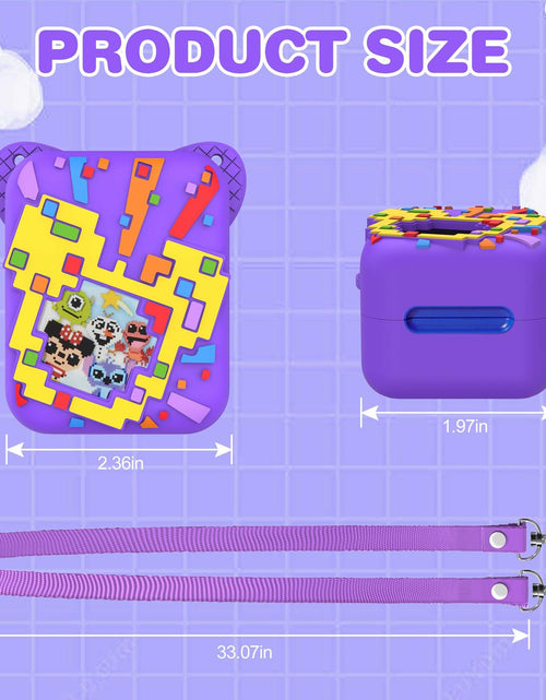 Load image into Gallery viewer, SKRVGOJFG Bitzee Disney Silicone Protective Case Purple with Lanyard
