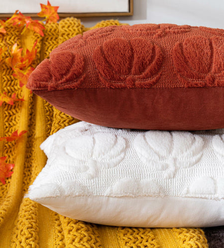 COSIBONO Pumpkin Fall Throw Pillow Covers 18x18 Set of 2 Caramel Embroidery