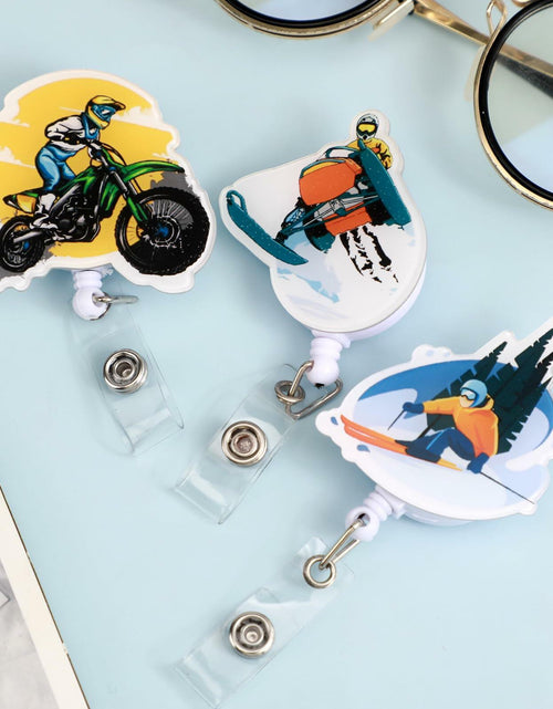 Load image into Gallery viewer, Ldcttcy 5 Pcs Retractable Badge Reel Name Tag ID Clip Holder Cute Animals
