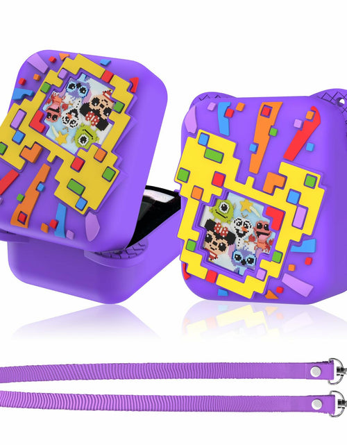 Load image into Gallery viewer, SKRVGOJFG Bitzee Disney Silicone Protective Case Purple with Lanyard
