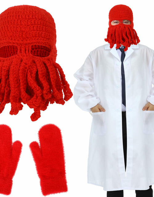 Load image into Gallery viewer, Newcotte Adult Lobster Doctor Costume Set Red White 3 Pcs
