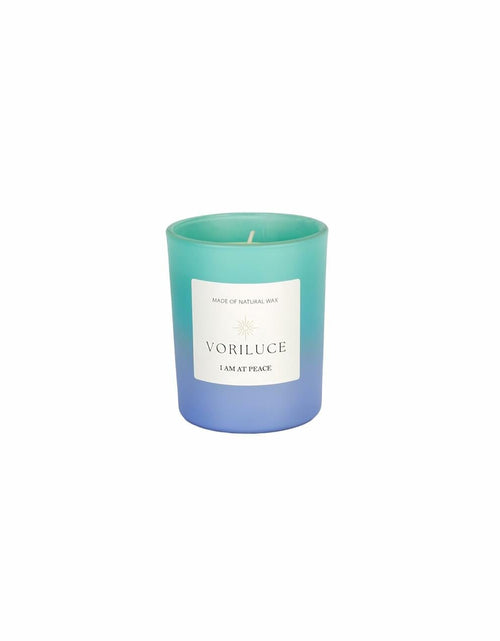 Load image into Gallery viewer, Voriluce Intention Scented Candle I AM at Peace Blue Lily 5.3oz Soy Wax
