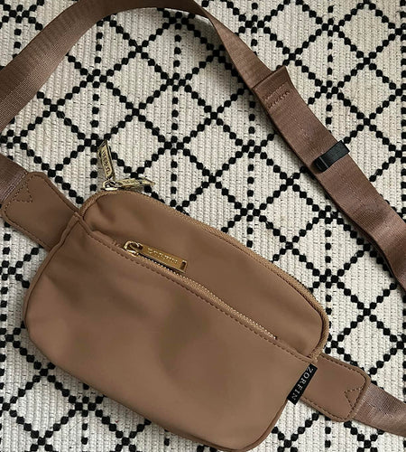 ZORFIN Fanny Pack Crossbody Belt Bag Adjustable Strap Brown One Size