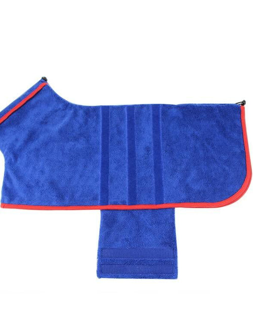 Load image into Gallery viewer, Periflowin Dog Drying Coat Bathrobe Towel Microfiber Blue-1 Size M
