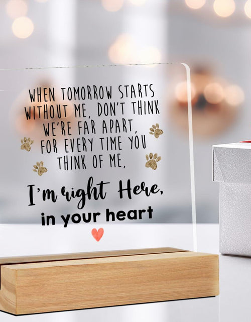 Load image into Gallery viewer, GTGIC Dog Memorial Gifts Clear Acrylic Desk Sign 4x4 Inches Polychrome
