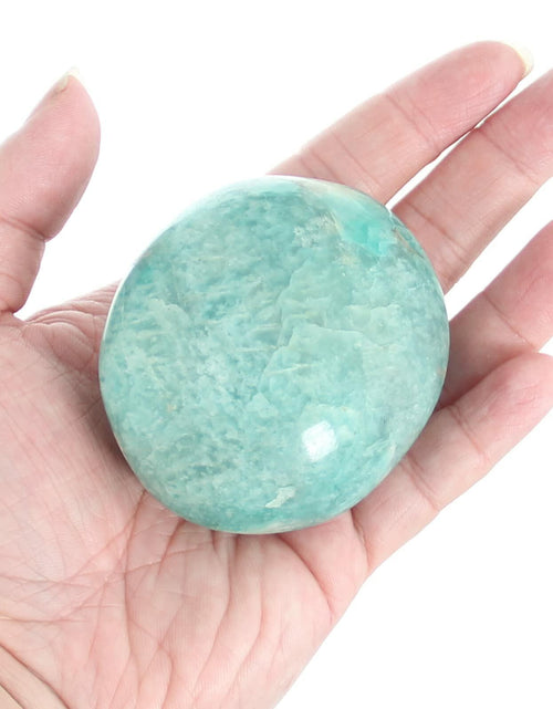 Load image into Gallery viewer, Orientrea Amazonite Palm Stone Smooth Pocket Healing Crystal 1 Pc
