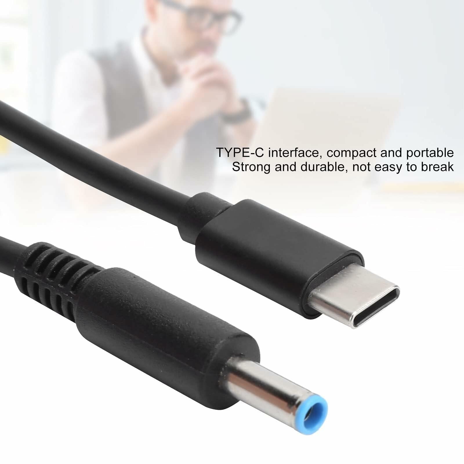 Beufee USB C to DC 5x3.1mm Laptop Charging Cable for HP Type C