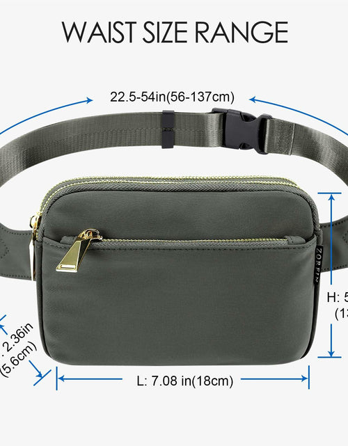 Load image into Gallery viewer, ZORFIN Fanny Pack Crossbody Belt Bag Adjustable Strap Brown One Size
