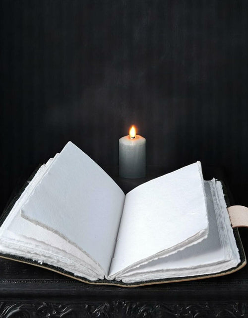 Load image into Gallery viewer, EHH Celtic Cross Leather Journal Hardcover Spell Book Vintage Diary Black

