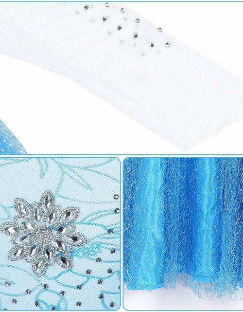 Load image into Gallery viewer, Tackview Girls Princess Costume Dress Blue with Handbag Crown Wand Size M

