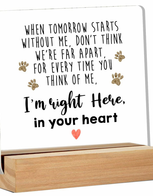 Load image into Gallery viewer, GTGIC Dog Memorial Gifts Clear Acrylic Desk Sign 4x4 Inches Polychrome
