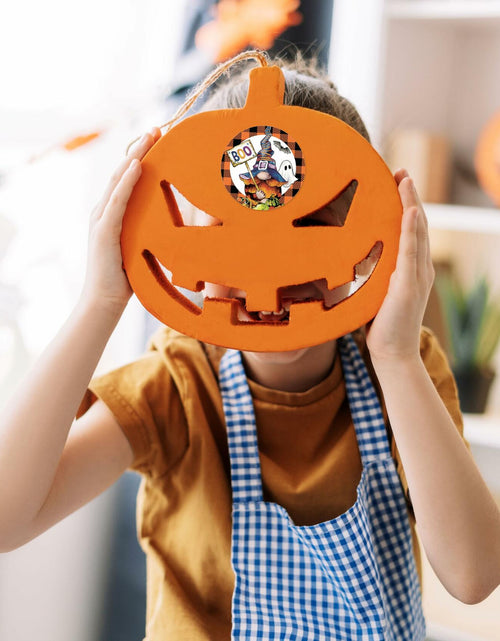 Load image into Gallery viewer, ZAEW Halloween Sticker Roll 500pcs 1.5" Round Colored Gnomes Decals
