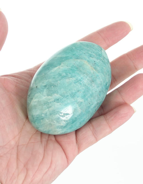 Load image into Gallery viewer, Orientrea Amazonite Palm Stone Smooth Pocket Healing Crystal 1 Pc
