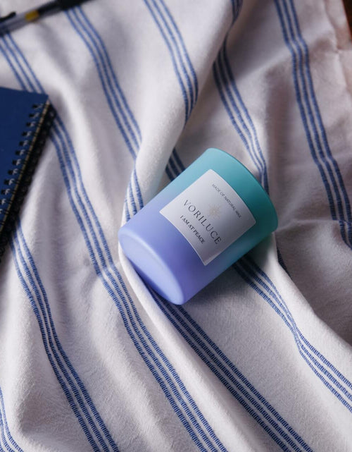 Load image into Gallery viewer, Voriluce Intention Scented Candle I AM at Peace Blue Lily 5.3oz Soy Wax
