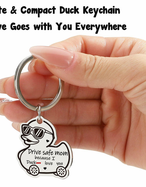 Load image into Gallery viewer, XgiftCreat Drive Safe Mom Keychain Small Letter Print Animal Pattern
