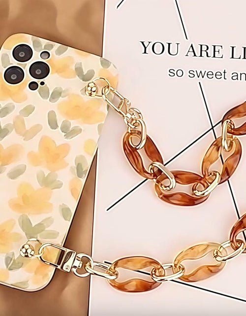 Load image into Gallery viewer, Amtvuzy Acrylic Resin Bag Handle Strap Purse Chain 40cm Brown
