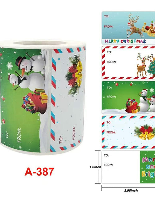 Load image into Gallery viewer, Taeekiy Christmas Gift Tag Stickers 300 Pcs Kraft Self Adhesive 2x3
