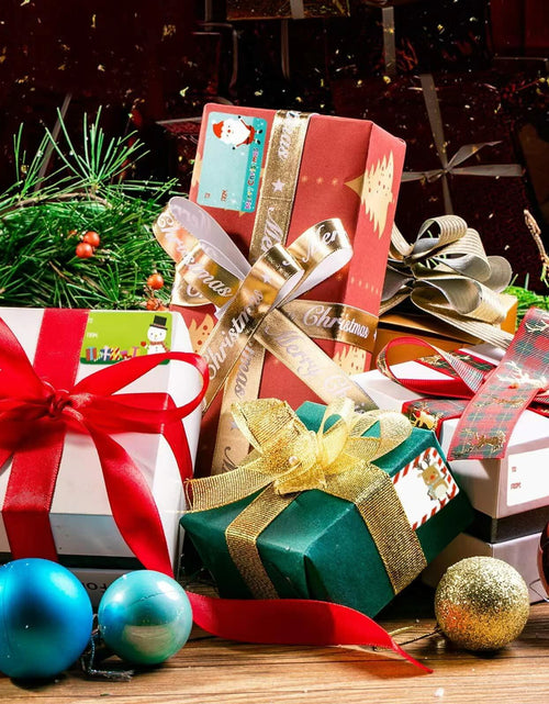 Load image into Gallery viewer, Taeekiy Christmas Gift Tag Stickers 300 Pcs Kraft Self Adhesive 2x3
