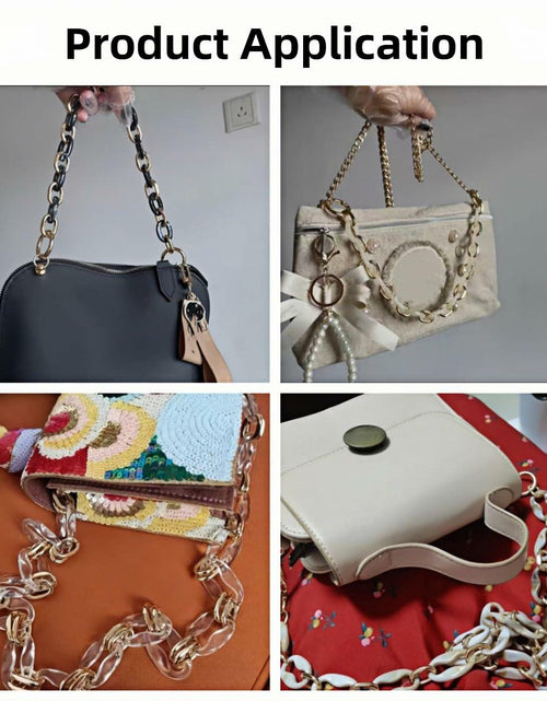 Load image into Gallery viewer, Amtvuzy Acrylic Resin Bag Handle Strap Purse Chain 40cm Brown

