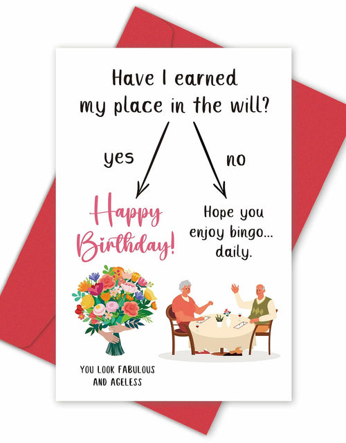 Load image into Gallery viewer, BINVASDS Funny Birthday Card for Mom Grandma Women 50th-90th Age Humor White
