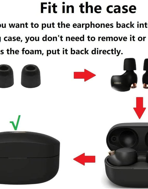 Load image into Gallery viewer, BLLQ Memory Foam Earbud Tips Replacement Eartips for Sony S M L 6 Pairs
