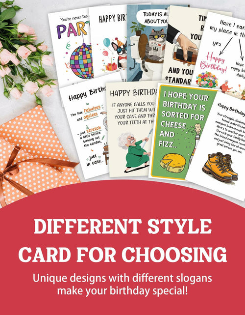 Load image into Gallery viewer, BINVASDS Funny Birthday Card for Mom Grandma Women 50th-90th Age Humor White
