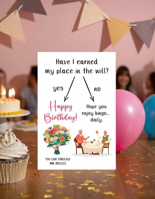 Load image into Gallery viewer, BINVASDS Funny Birthday Card for Mom Grandma Women 50th-90th Age Humor White
