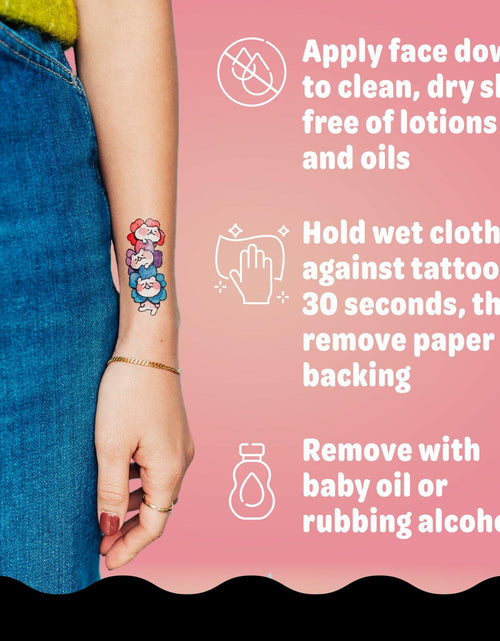 Load image into Gallery viewer, Tattly Metallic Festival Temporary Tattoos 20 Pieces Skin-Safe Vegan Ink
