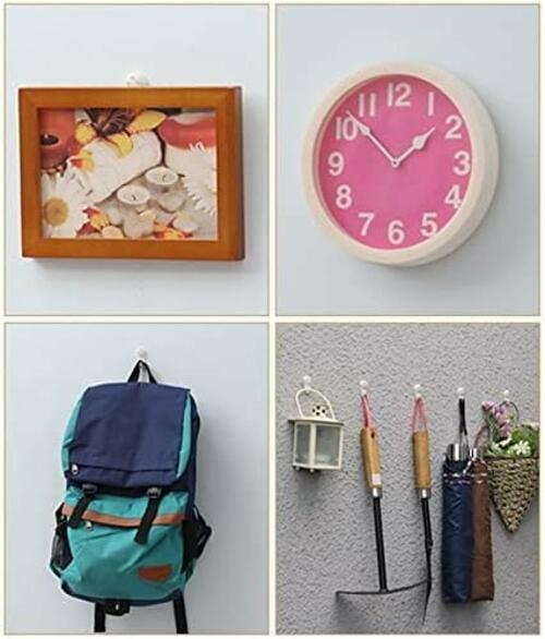 Load image into Gallery viewer, Galepromot 10Pcs White Plastic Non-Marking Wall Hooks for Hanging Home Decor
