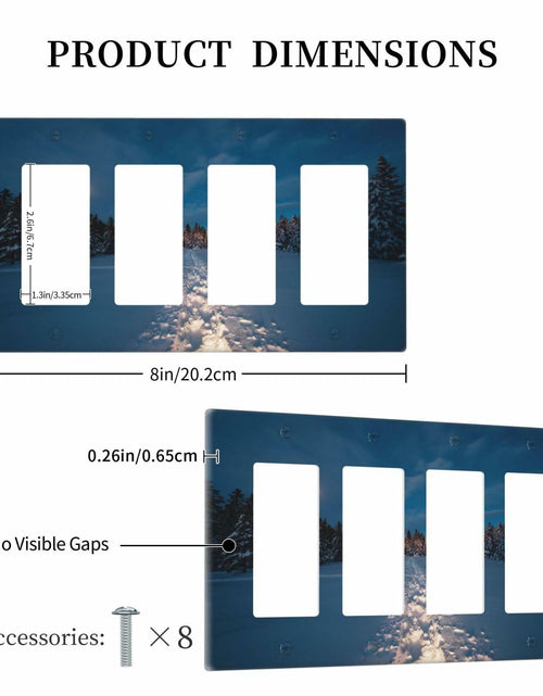Load image into Gallery viewer, Wpshijia Light Switch Cover Wilderness Snow Cedar Moonlight Forest 4 Gang Switch
