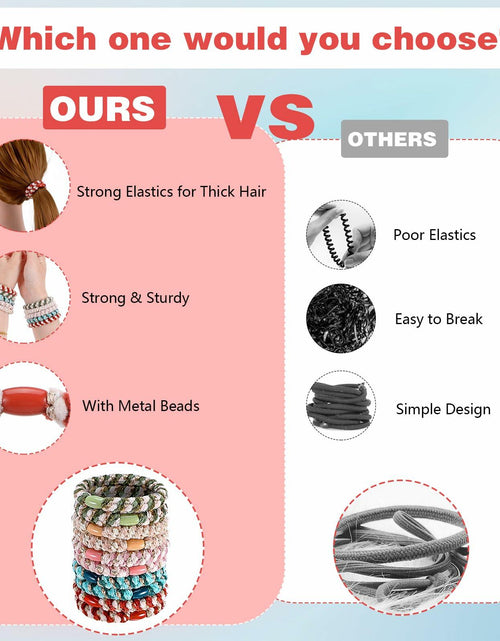 Load image into Gallery viewer, Beaded Ponytail Holder, Cute Hair Ties for Women, 10PCS Elasticity Ponytail
