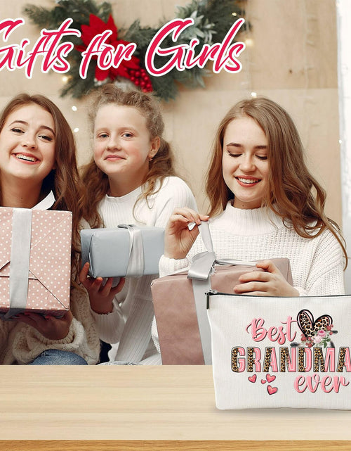 Load image into Gallery viewer, Nuckxy Best Grandma Ever Cosmetic Bag Pink Leopard Print
