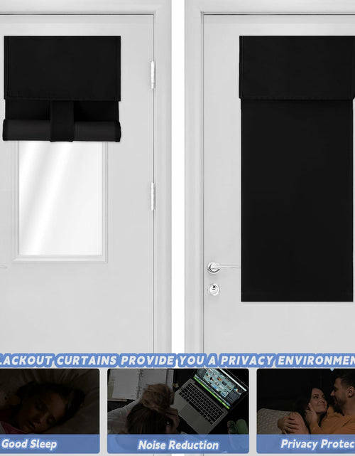 Load image into Gallery viewer, Mecodeco Classroom Door Curtain Mocha 12W x 30L 1 Panel Light Control Privacy
