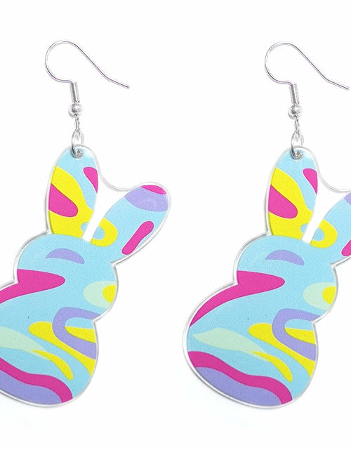 Load image into Gallery viewer, xuzhiyuan Happy Easter Acrylic Rabbit Carrot Basket Drop Earrings
