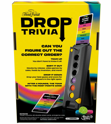 Drop Trivia Game | Electronic Party Game with Voice and Sounds | Ages 13+ | 2 or