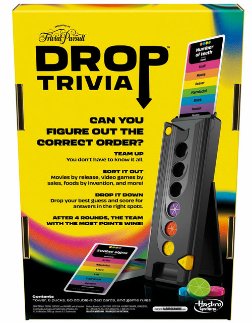 Load image into Gallery viewer, Drop Trivia Game | Electronic Party Game with Voice and Sounds | Ages 13+ | 2 or

