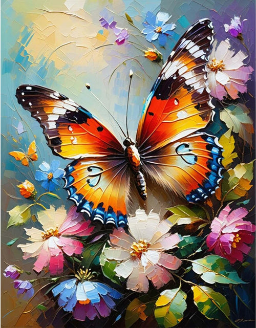 Load image into Gallery viewer, LYKEJI Butterfly Diamond Painting Kit 11.8x15.7 Inch Colorful 5D Full Round
