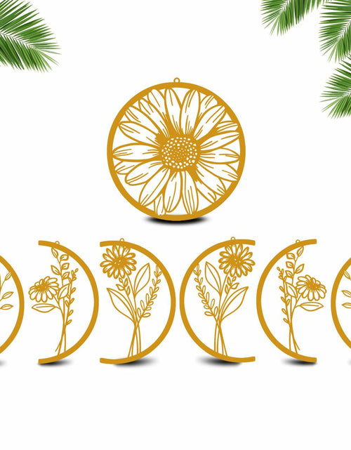Load image into Gallery viewer, Cpcdaosk Moon Flower Metal Wall Decor Boho Moon Phase Art Indoor Home
