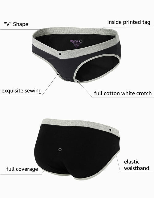 Load image into Gallery viewer, INNERSY Women's Maternity Underwear Cotton Soft Breathable 5 Pack Black Size S
