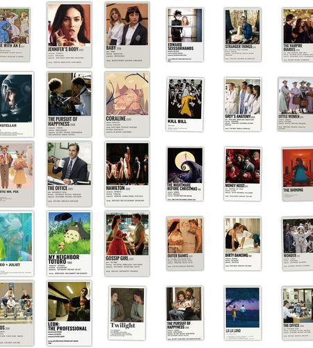 64PCS Poster Movie Vintage Stickers for Laptop and computer, Poster classic