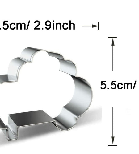 WJSYSHOP Air Compressor Shape Cookie Cutter Stainless Steel Silver