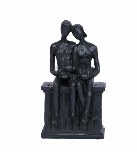 PUHOZN Iron Couple Statue - Cast Iron Couple Sculpture Wedding Modern Abstract