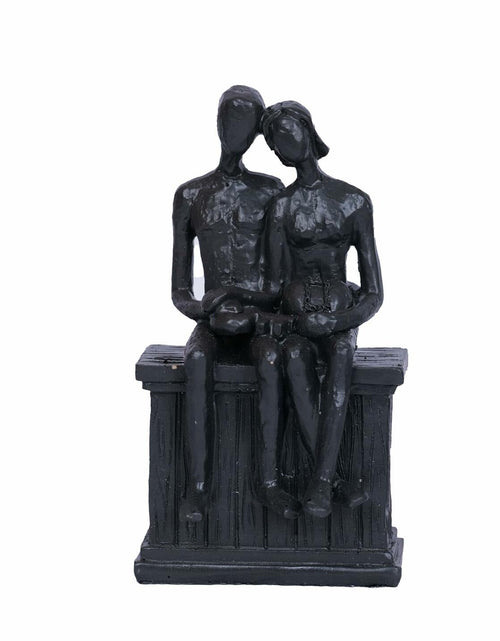 Load image into Gallery viewer, PUHOZN Iron Couple Statue - Cast Iron Couple Sculpture Wedding Modern Abstract
