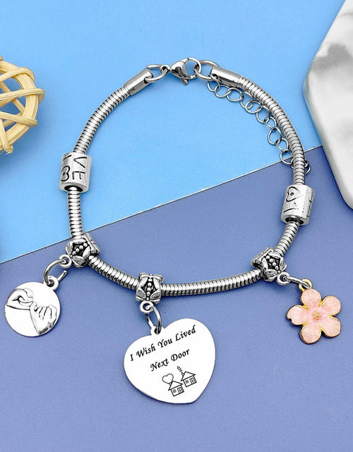 Load image into Gallery viewer, DlaeKua Silver Stainless Steel Friendship Bracelet Christmas Theme Women
