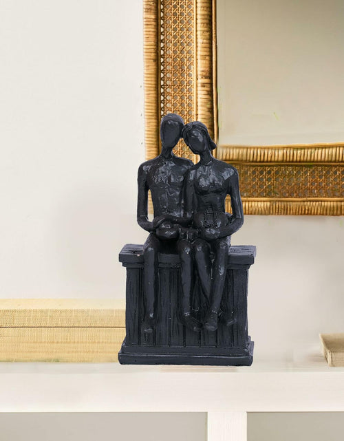 Load image into Gallery viewer, PUHOZN Iron Couple Statue - Cast Iron Couple Sculpture Wedding Modern Abstract
