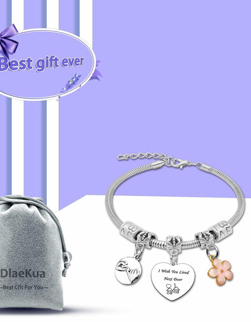 Load image into Gallery viewer, DlaeKua Silver Stainless Steel Friendship Bracelet Christmas Theme Women
