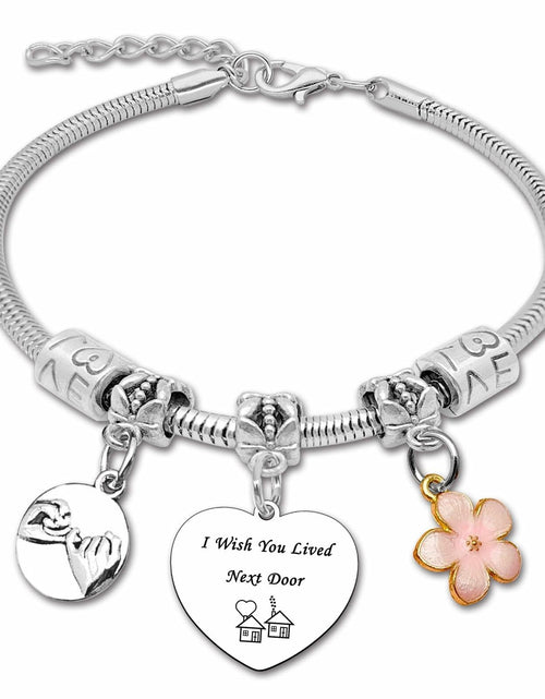 Load image into Gallery viewer, DlaeKua Silver Stainless Steel Friendship Bracelet Christmas Theme Women
