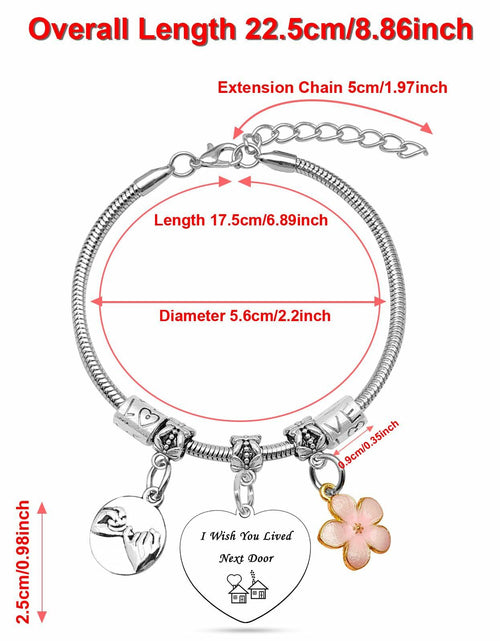 Load image into Gallery viewer, DlaeKua Silver Stainless Steel Friendship Bracelet Christmas Theme Women
