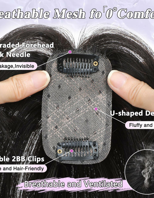 Load image into Gallery viewer, BUPPLER 360° 3D Hair Topper with Bangs for Thinning Hair 5x10 Brown Black
