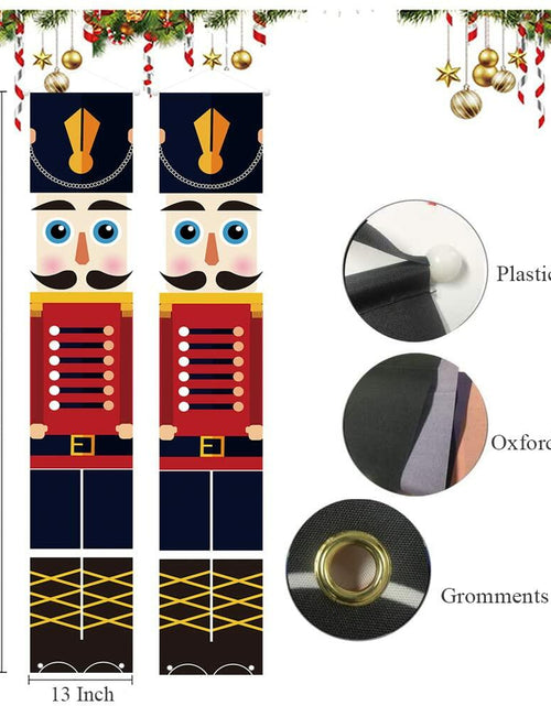 Load image into Gallery viewer, Nutcracker Christmas Banner Porch Sign Front Door Indoor Outdoor Decor
